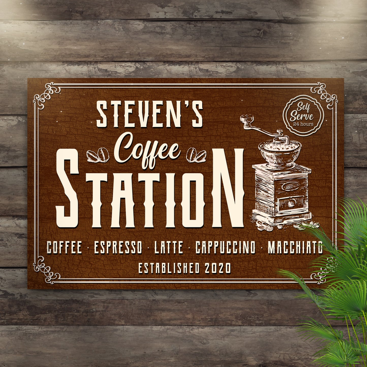 Self Serve Coffee Station Sign - Image by Tailored Canvases