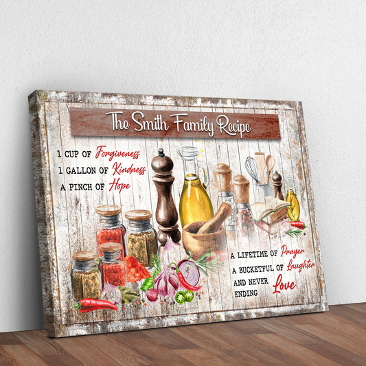 The Family Recipe Sign II | Customizable Canvas Style 2 - Image by Tailored Canvases