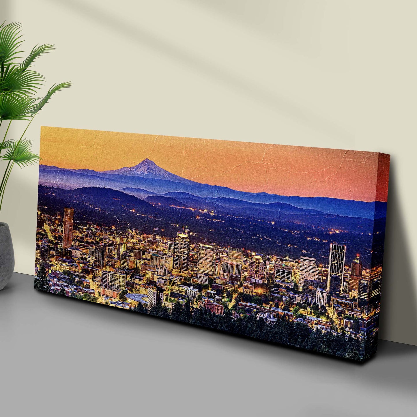 Portland Oregon Skyline Canvas Wall Art Style 1 - Image by Tailored Canvases