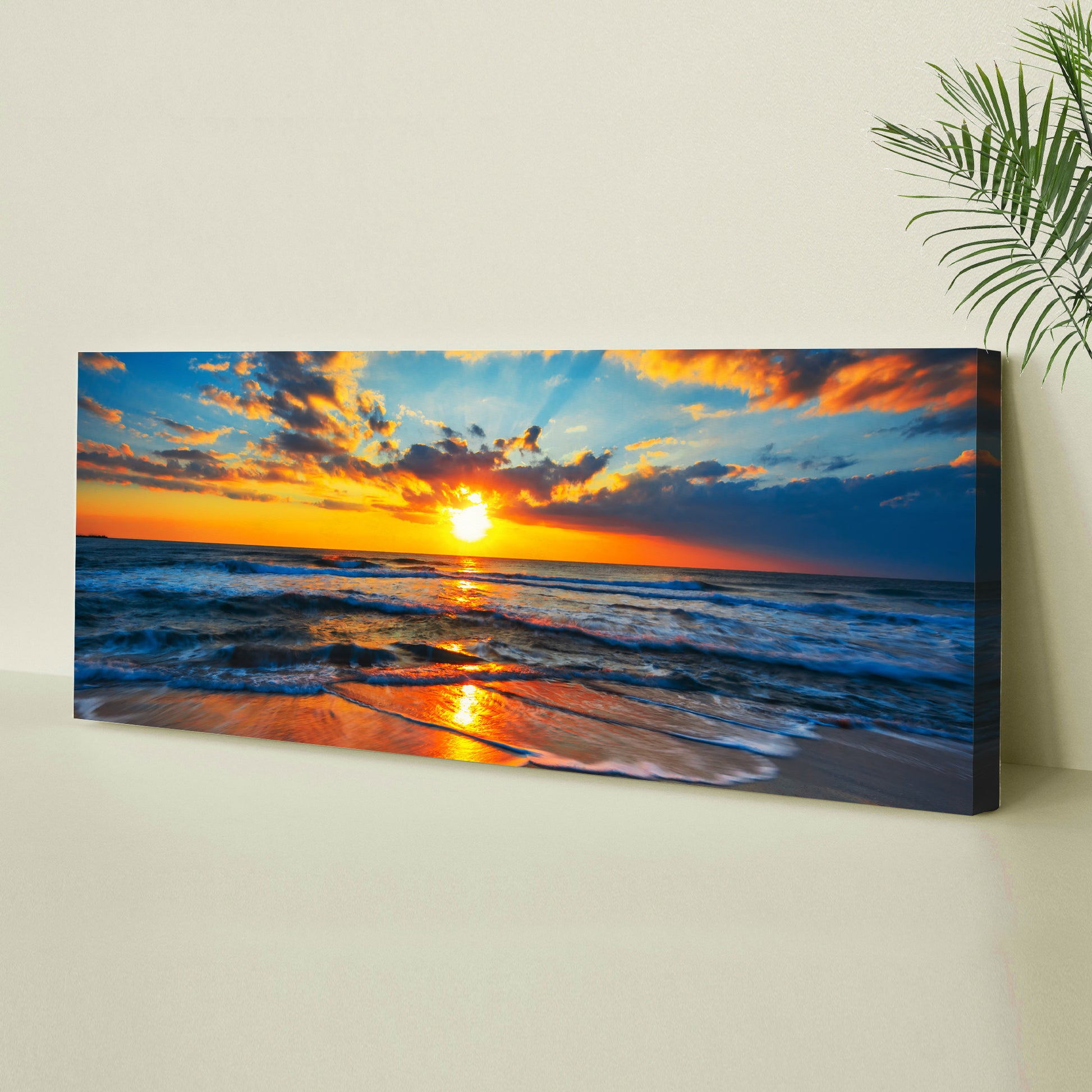 Sunrise On Atlantic Ocean Canvas Wall Art II Style 1 - Image by Tailored Canvases