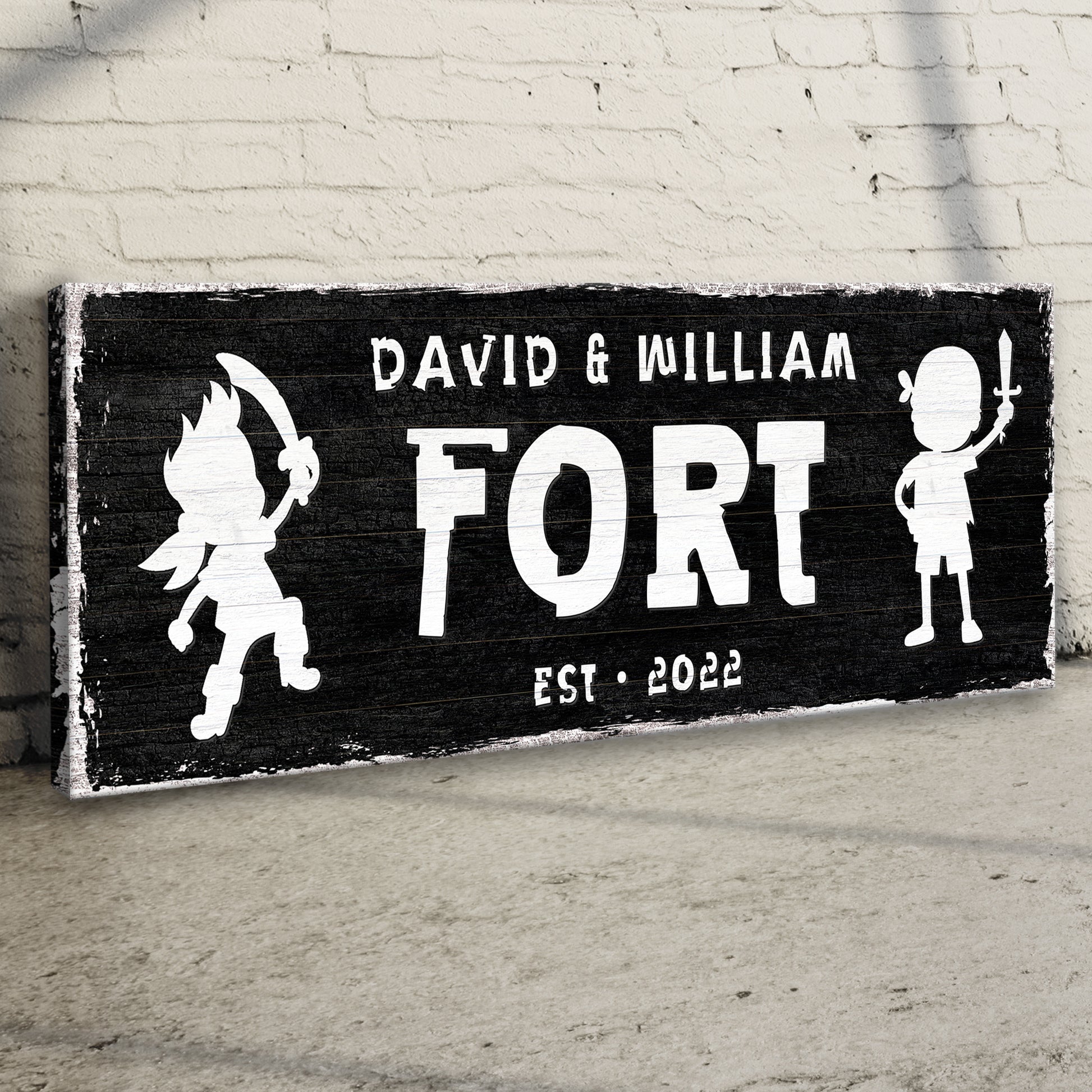 Kid Pirate Fort Sign II Style 1 - Image by Tailored Canvases