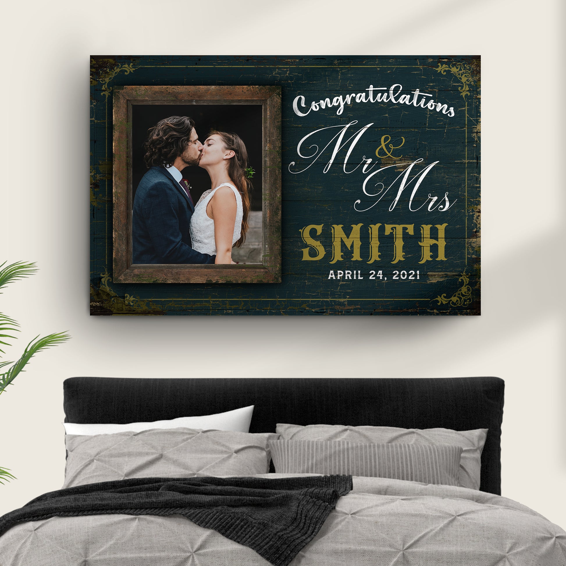 Congratulations Wedding Sign Style 1 - Image by Tailored Canvases
