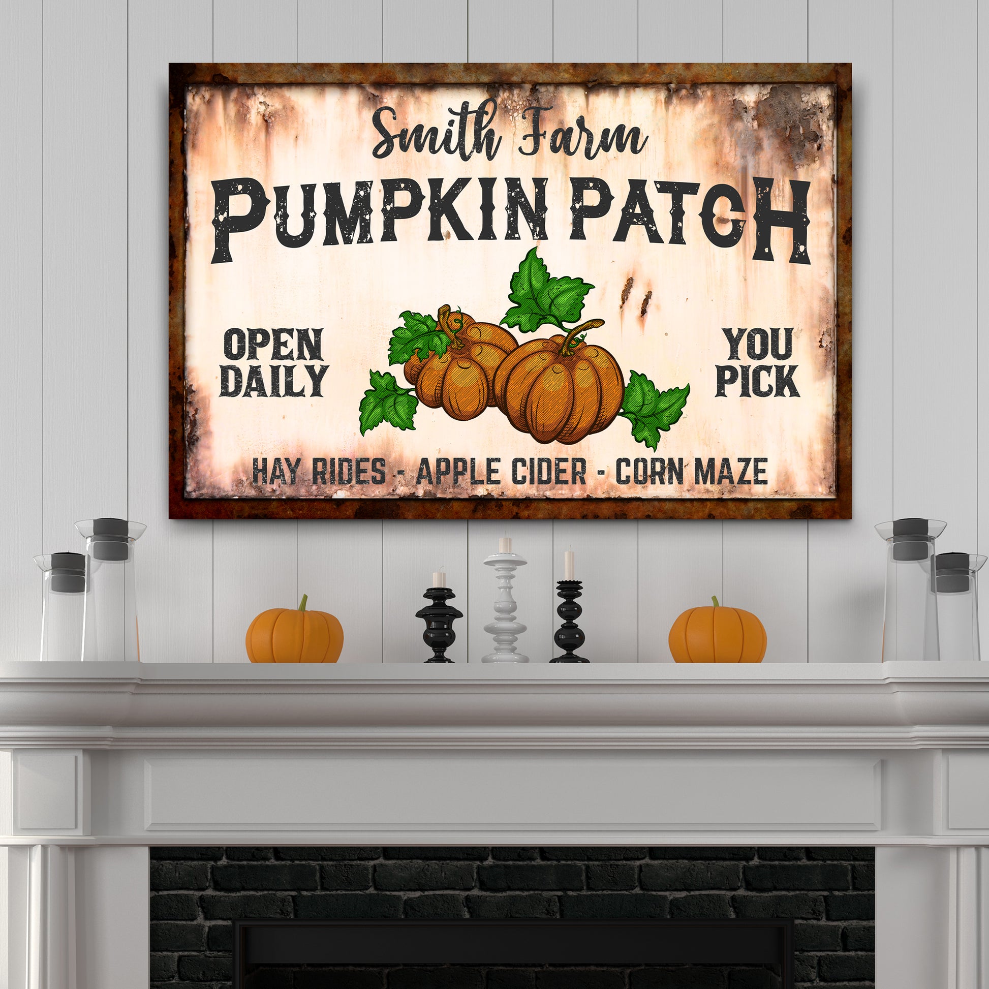 Family Farm Pumpkin Patch Sign Style 2 - Image by Tailored Canvases