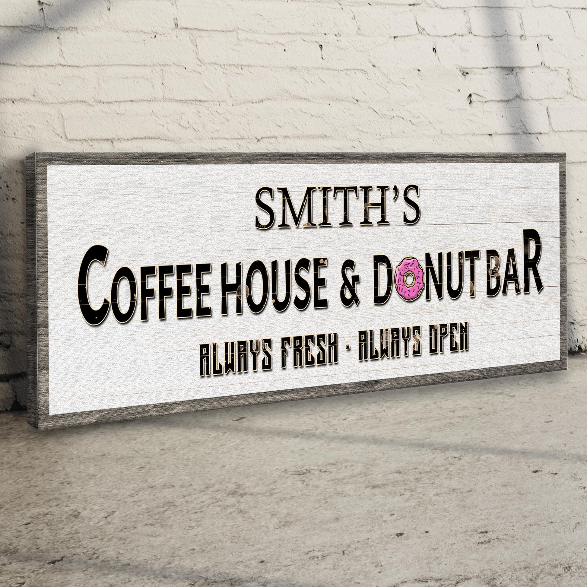Coffee House And Donut Bar Sign II Style 1 - Image by Tailored Canvases