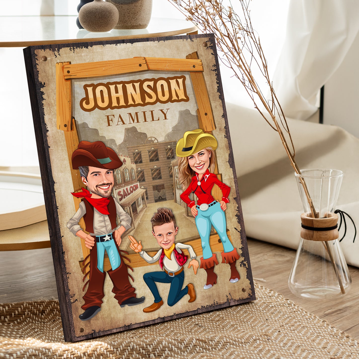 Digital Family Portrait Sign II Style 1 - Image by Tailored Canvases