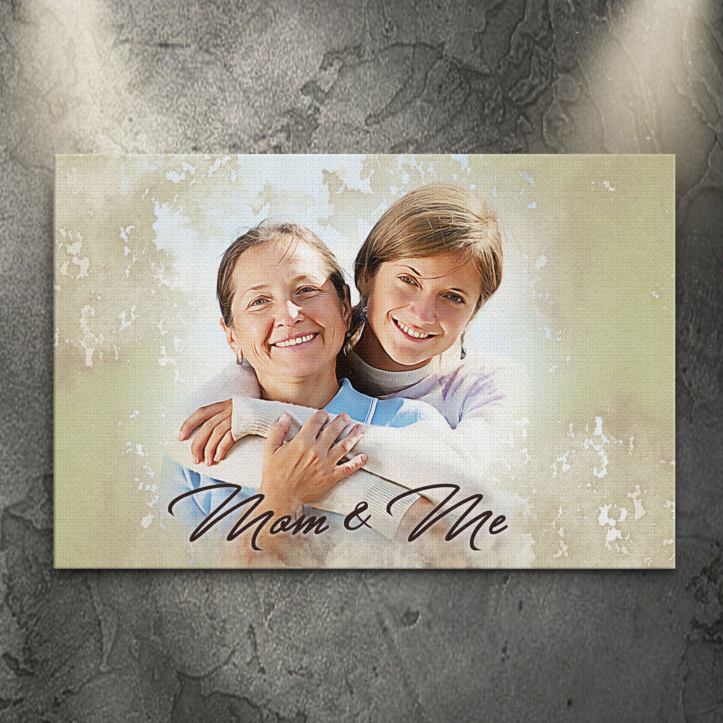 Mom And Me Memorial Portrait Sign - Image by Tailored Canvases