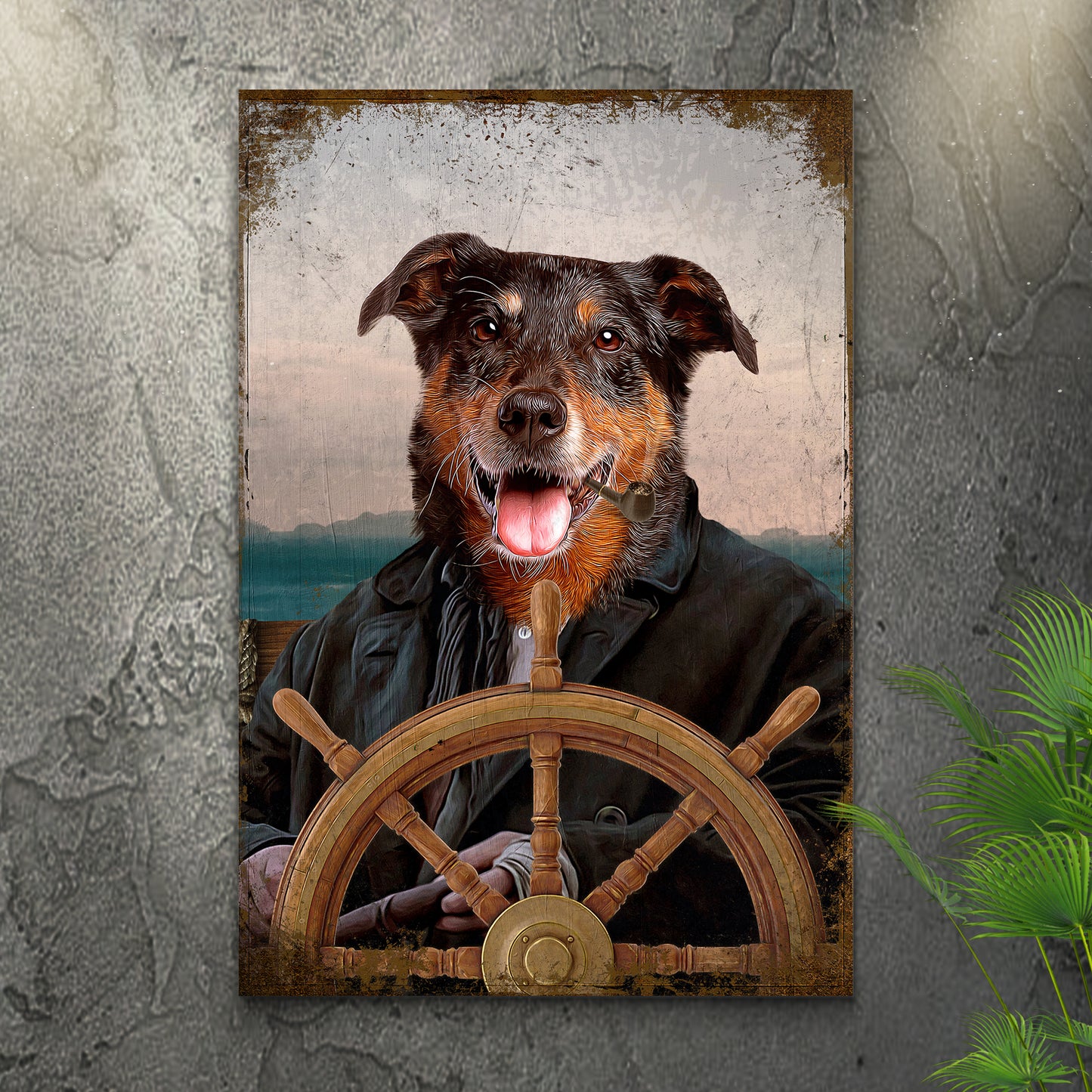 Pet Sea Captain Portrait Sign - Image by Tailored Canvases