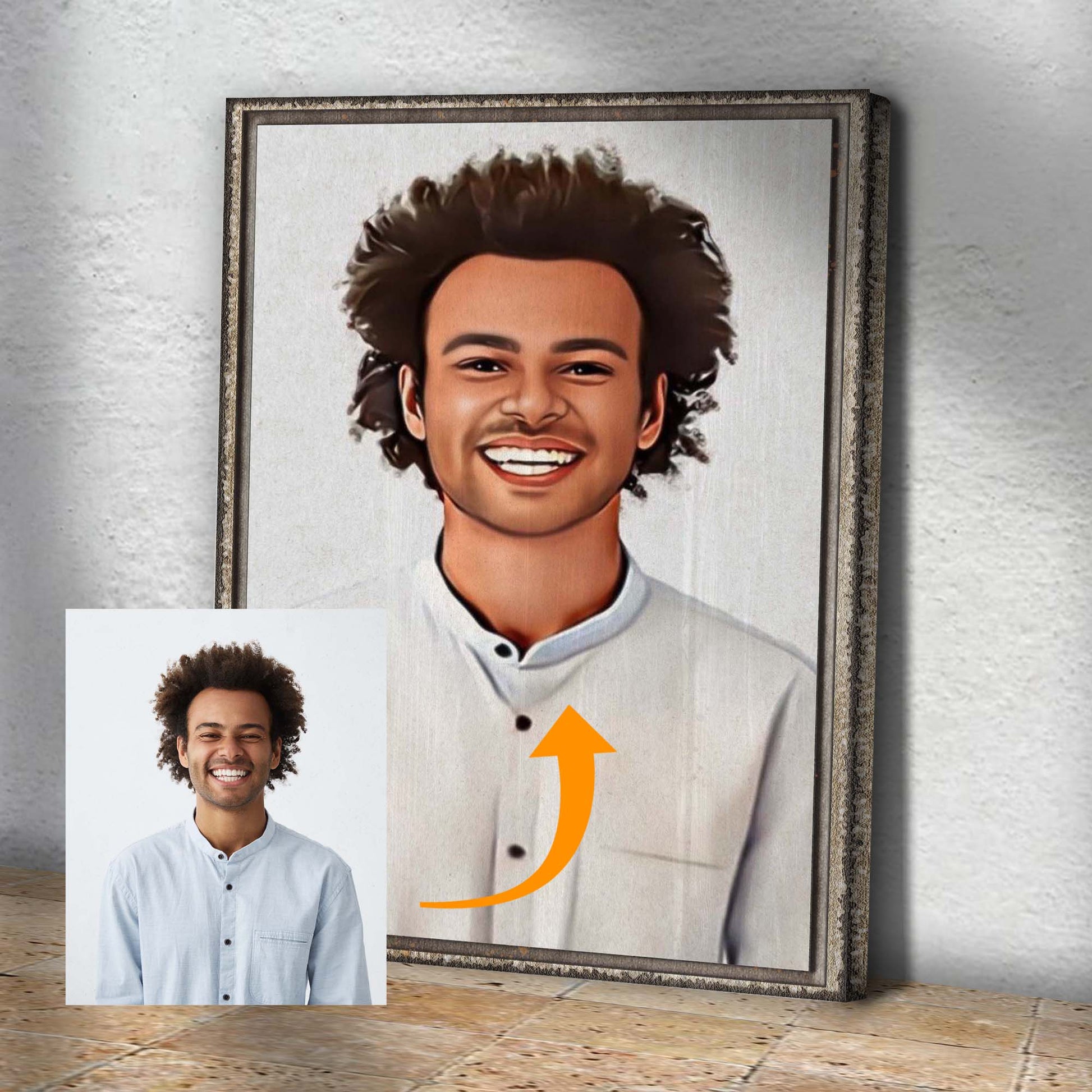 Cartoon Caricature Portrait Sign II Style 1 - Image by Tailored Canvases