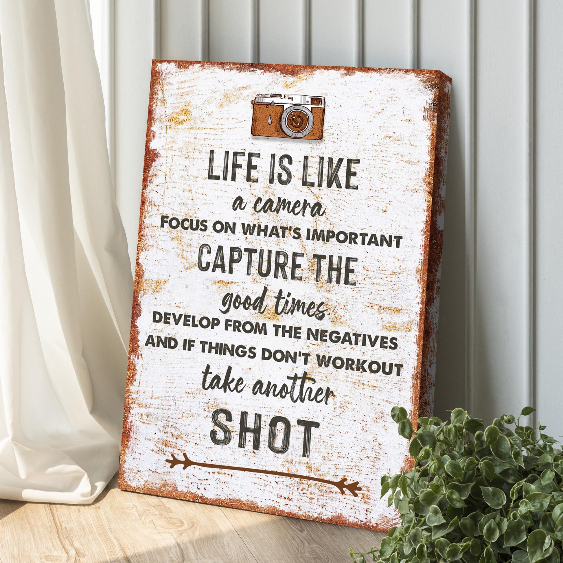 Life Is Like A Camera Sign IV Style 1- Image by Tailored Canvases
