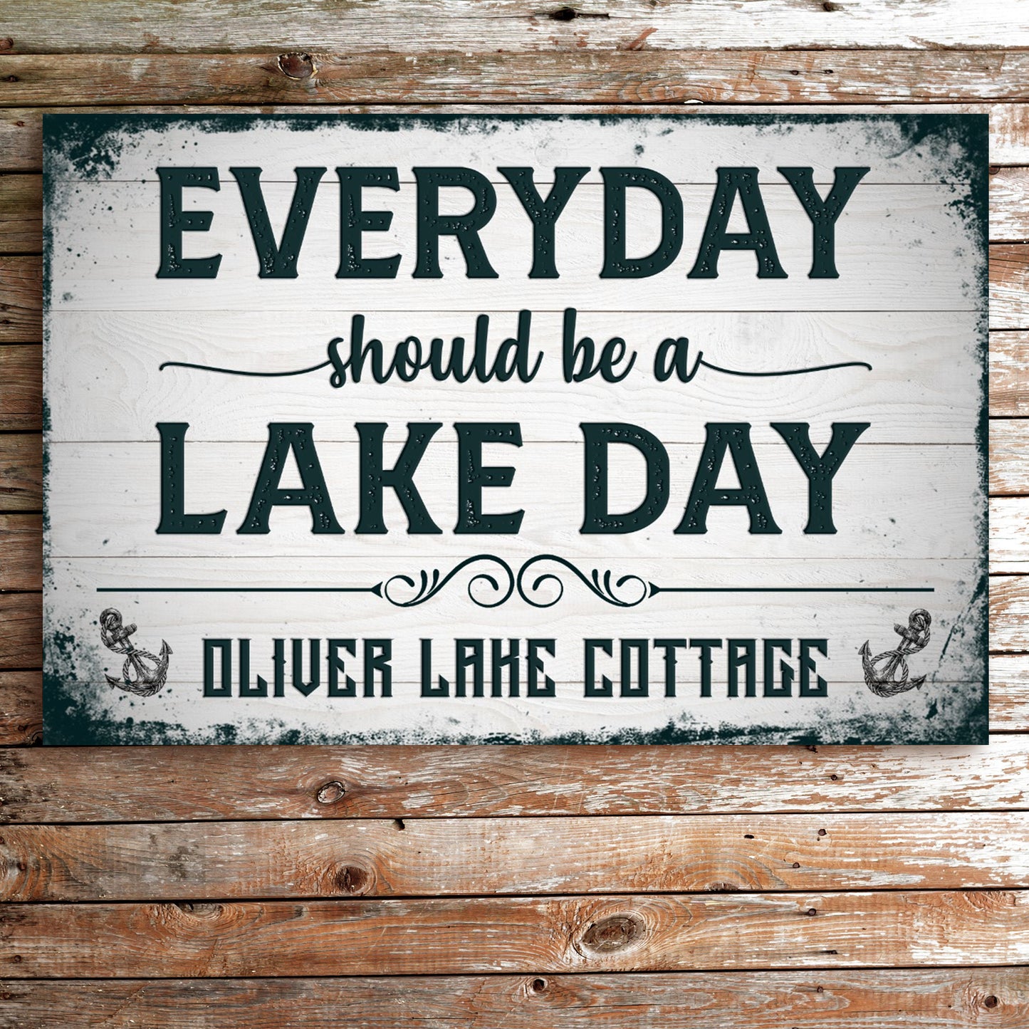 Everyday Should be A Lake Day (Ready to hang) - Wall Art Image by Tailored Canvases