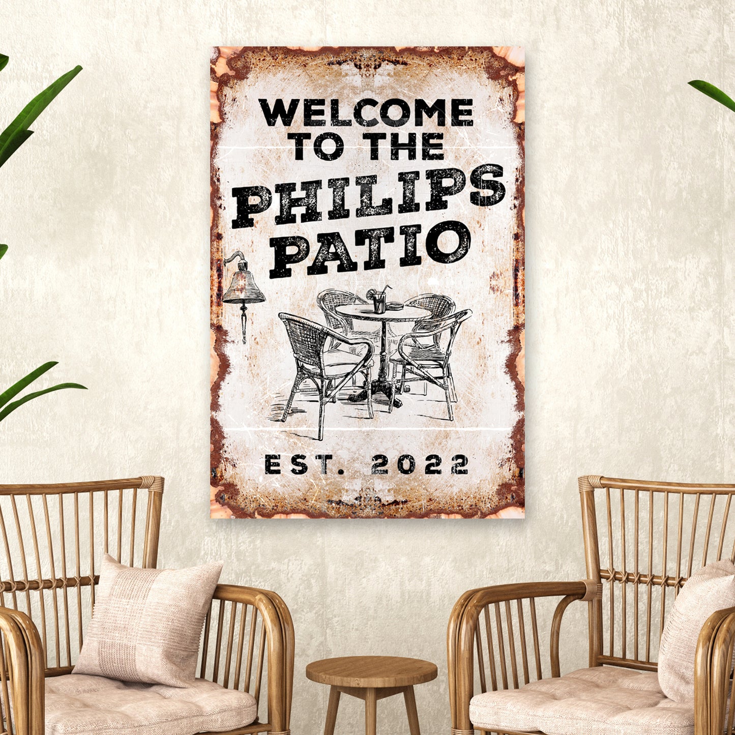 Welcome To The Patio Sign III - Image by Tailored Canvases