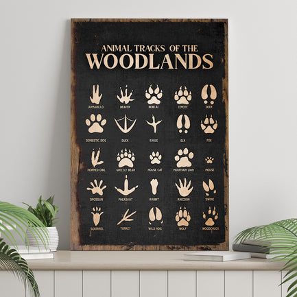 Animal Tracks Of The Woodlands Sign II - Image by Tailored Canvases