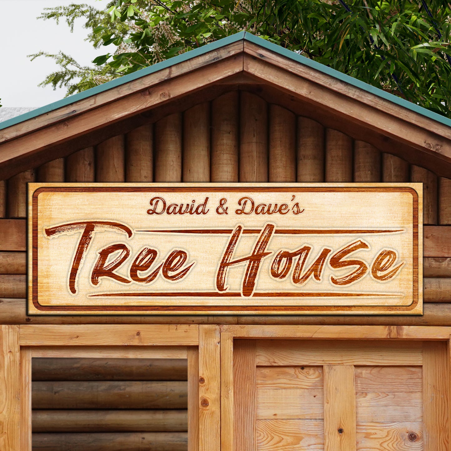 Kid Tree House Sign Style 1 - Image by Tailored Canvases