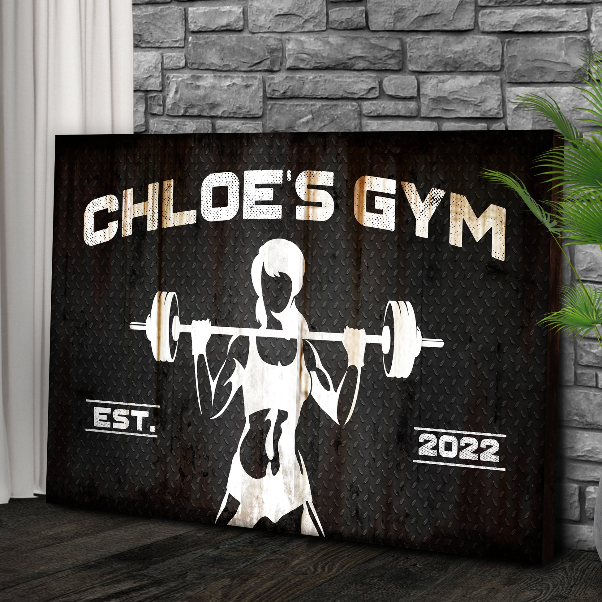 Girl's Gym Sign Style 1 - Image by Tailored Canvases