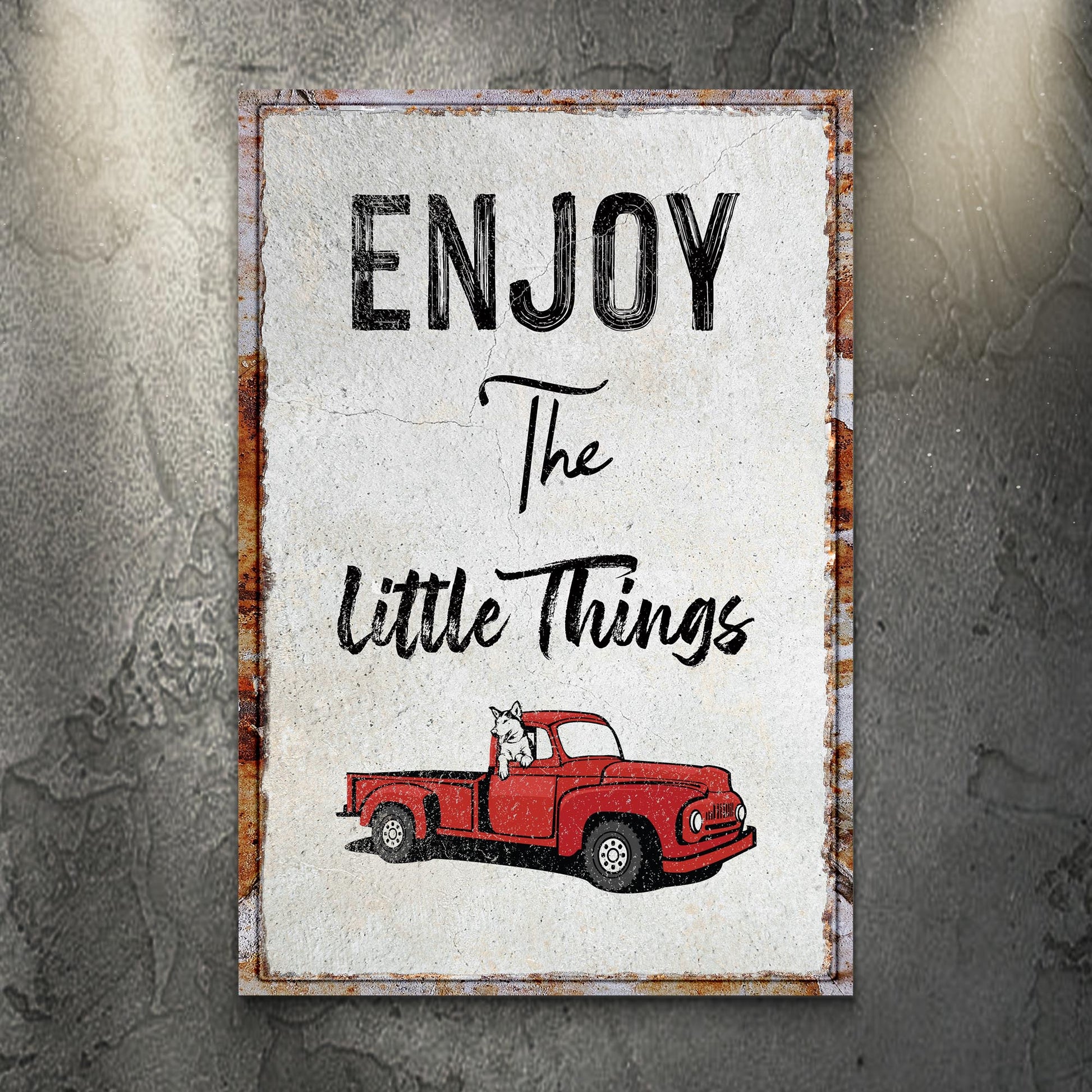 Enjoy The Little Things Sign IV - Image by Tailored Canvases