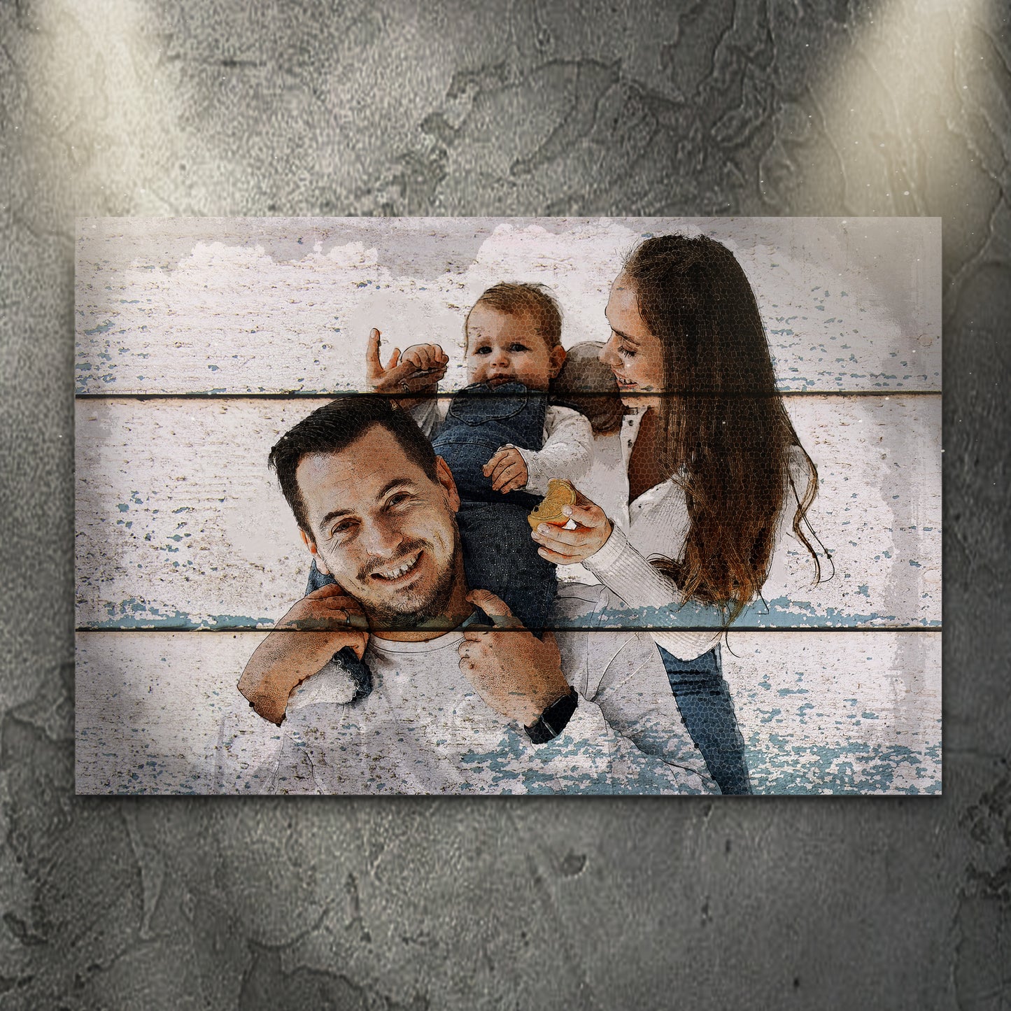 Family Portrait - Wood Sign | Customizable Canvas - Image by Tailored Canvases
