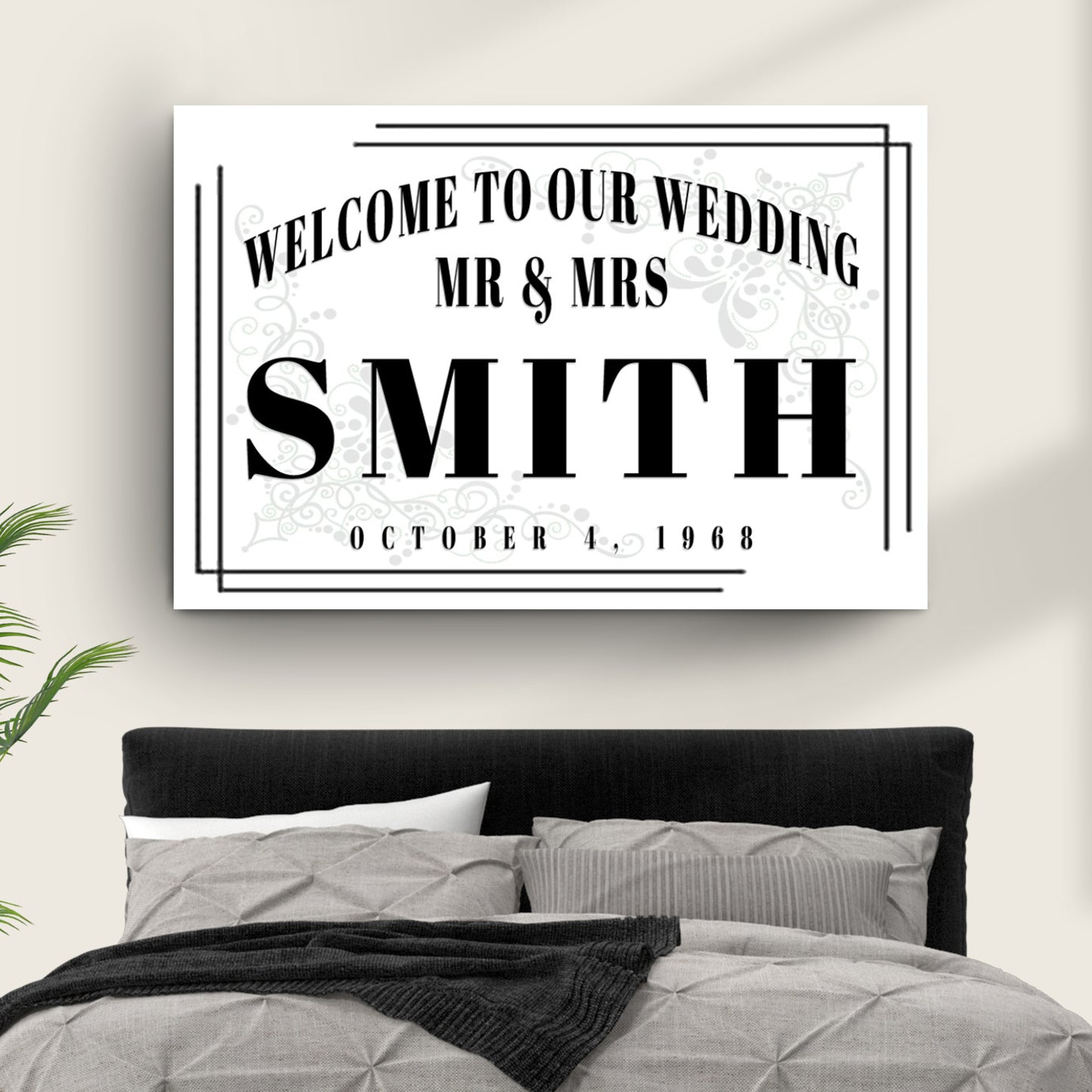 Welcome To Our Wedding Sign III Style 1 - Image by Tailored Canvases