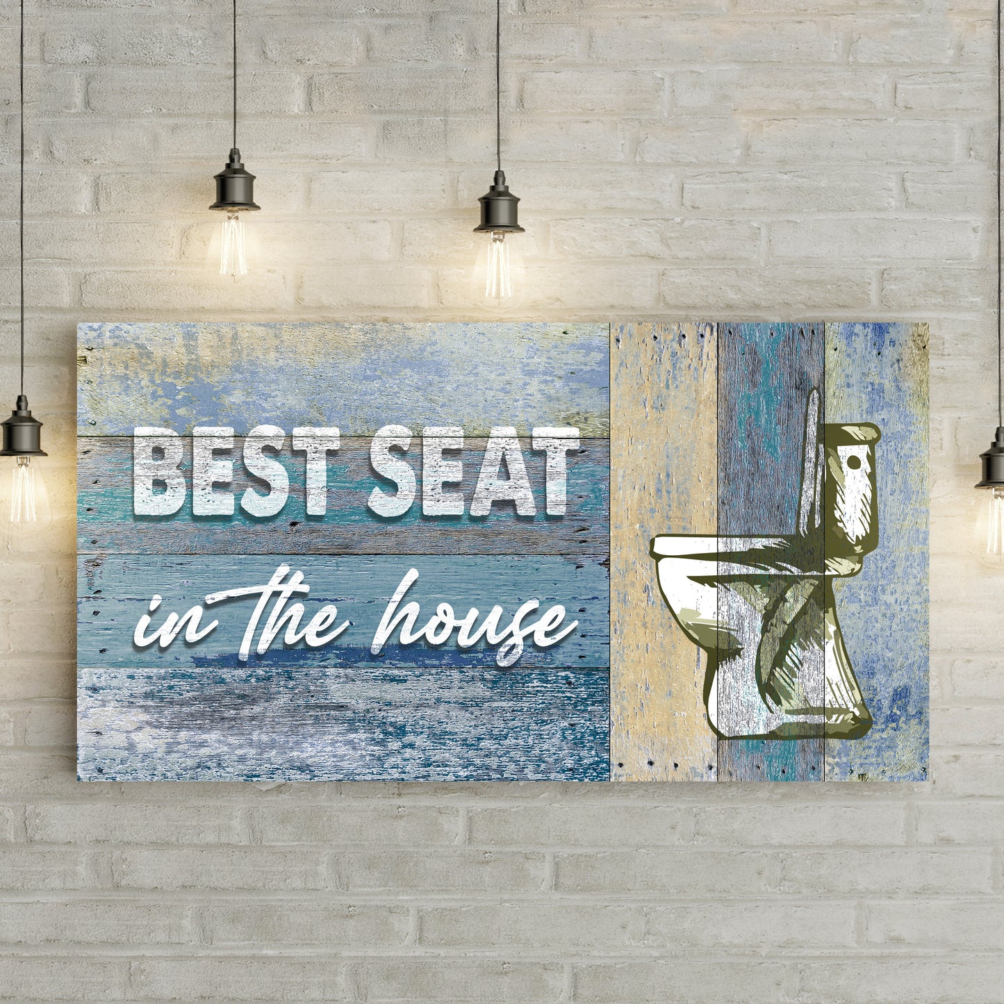 Best Seat In The House Toilet Sign IIStyle 2 - Image by Tailored Canvases