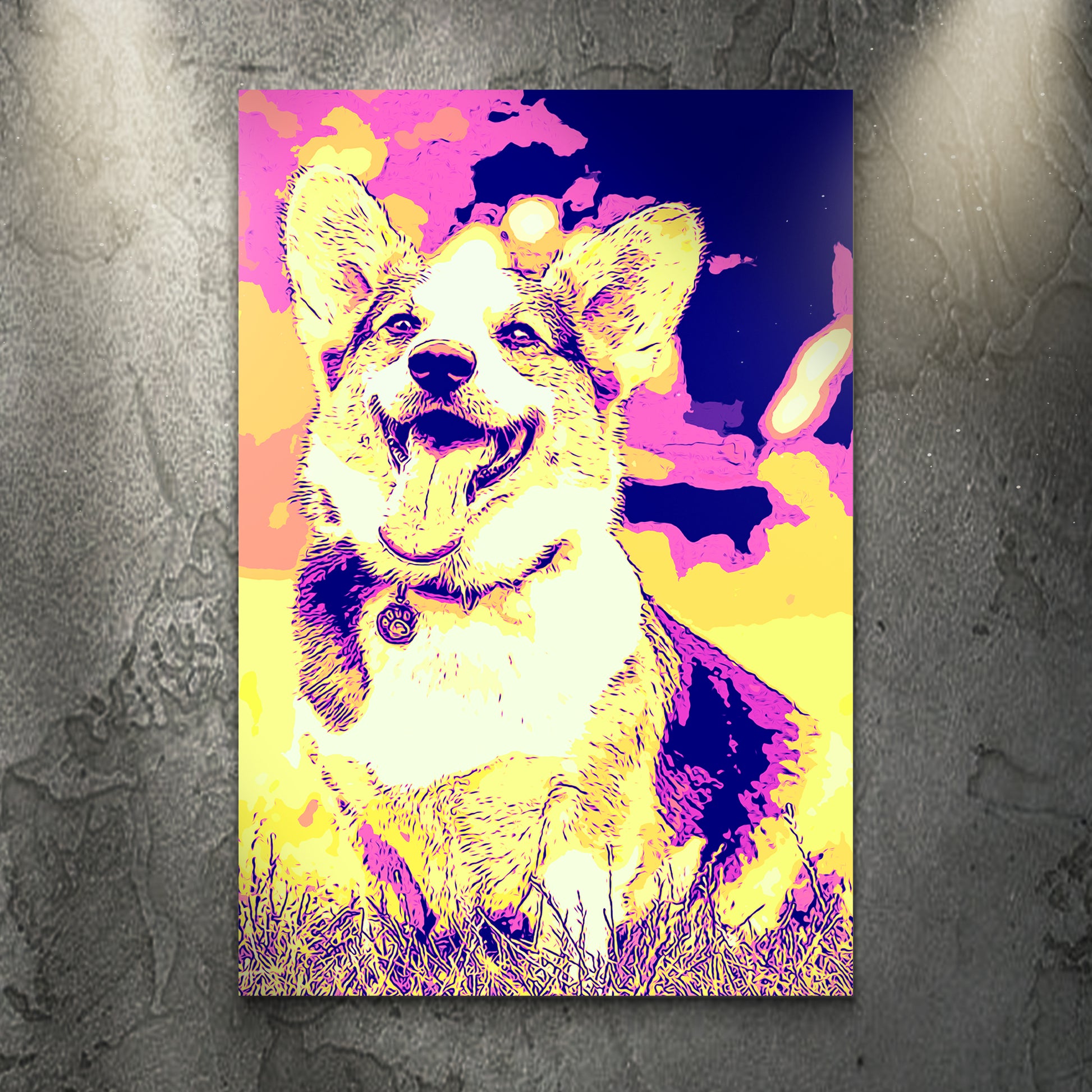 Pet Portrait Pop Art Sign IV Style 1 - Image by Tailored Canvases