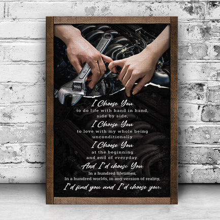 I'd Find You And I'd Choose You Couple Sign  - Image by Tailored Canvases