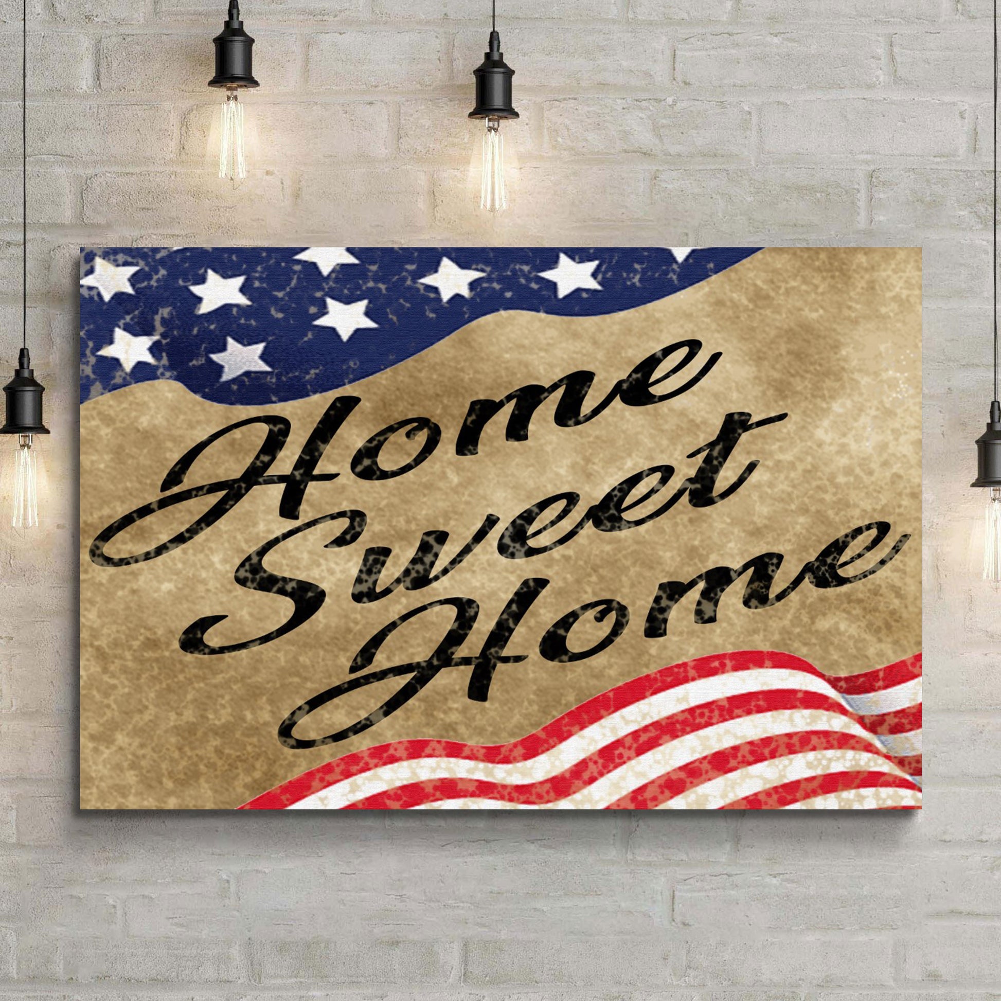 Home Sweet Home America Sign Style 1 - Image by Tailored Canvases