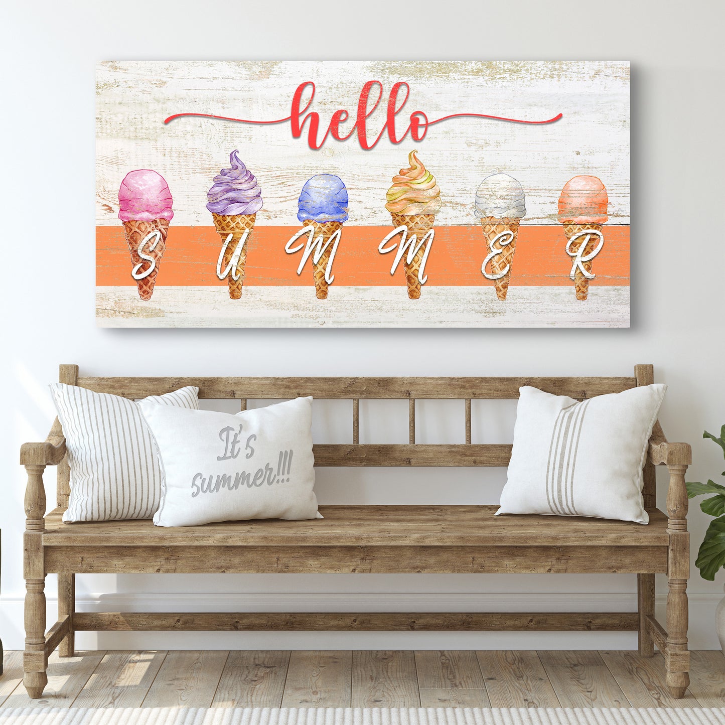 Hello Summer Sign Style 2 - Image by Tailored Canvases