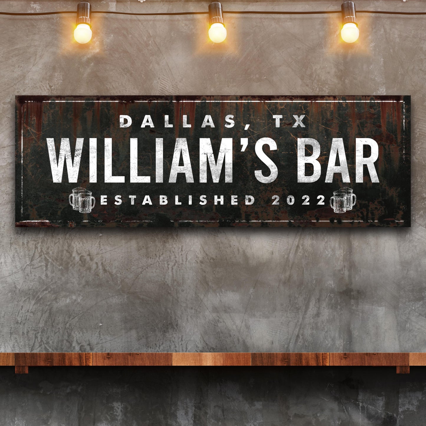 Rustic Bar (READY TO HANG)- Wall Art Image by Tailored Canvases