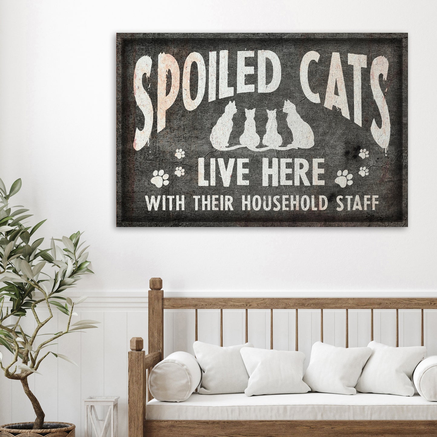 Spoiled Cats Live Here Style 1 - Image by Tailored Canvases