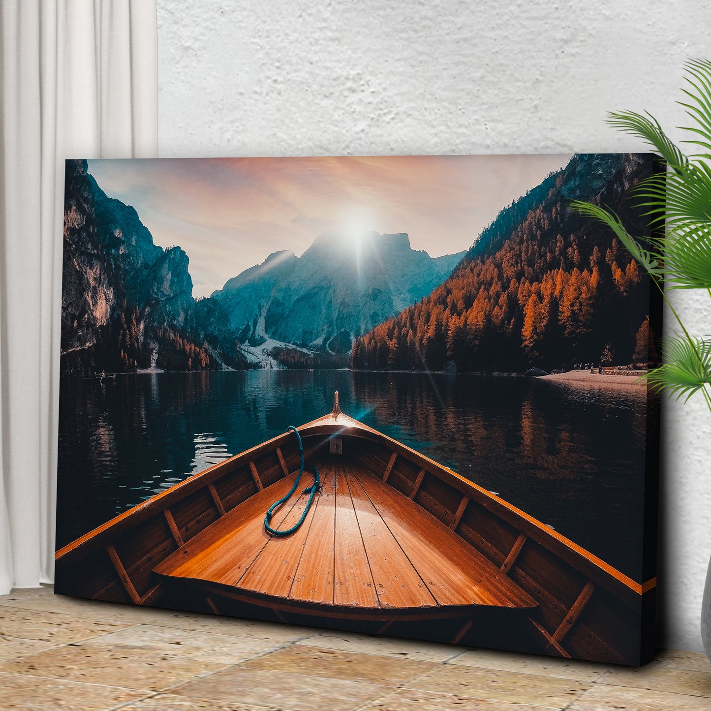 Boat View Canvas Wall Art Style 1 - Image by Tailored Canvases