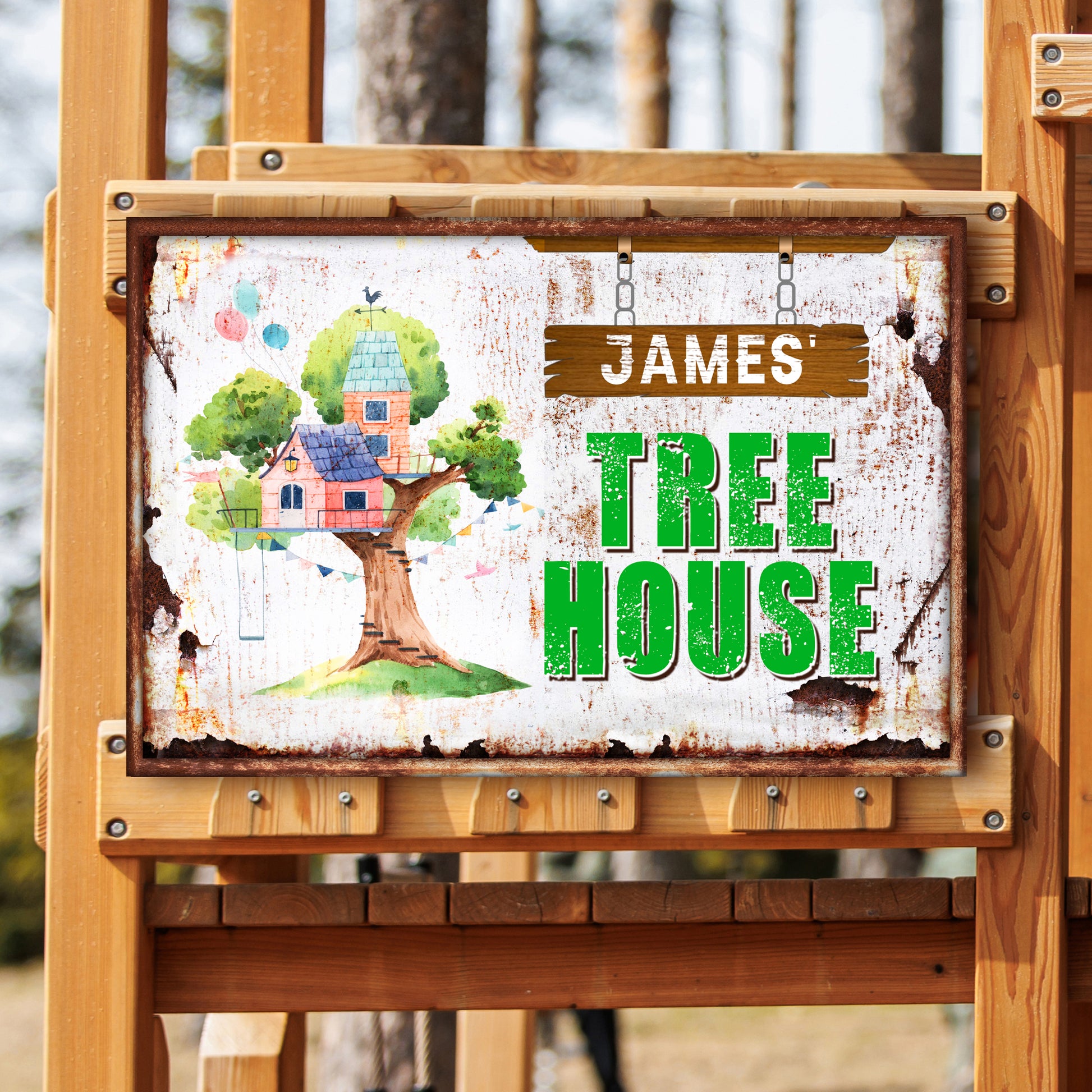 Kid Tree House (Ready to hang) - Wall Art Image by Tailored Canvases