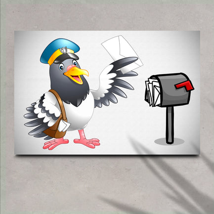 Funny Pigeon Painting Wall Art - Image by Tailored Canvases