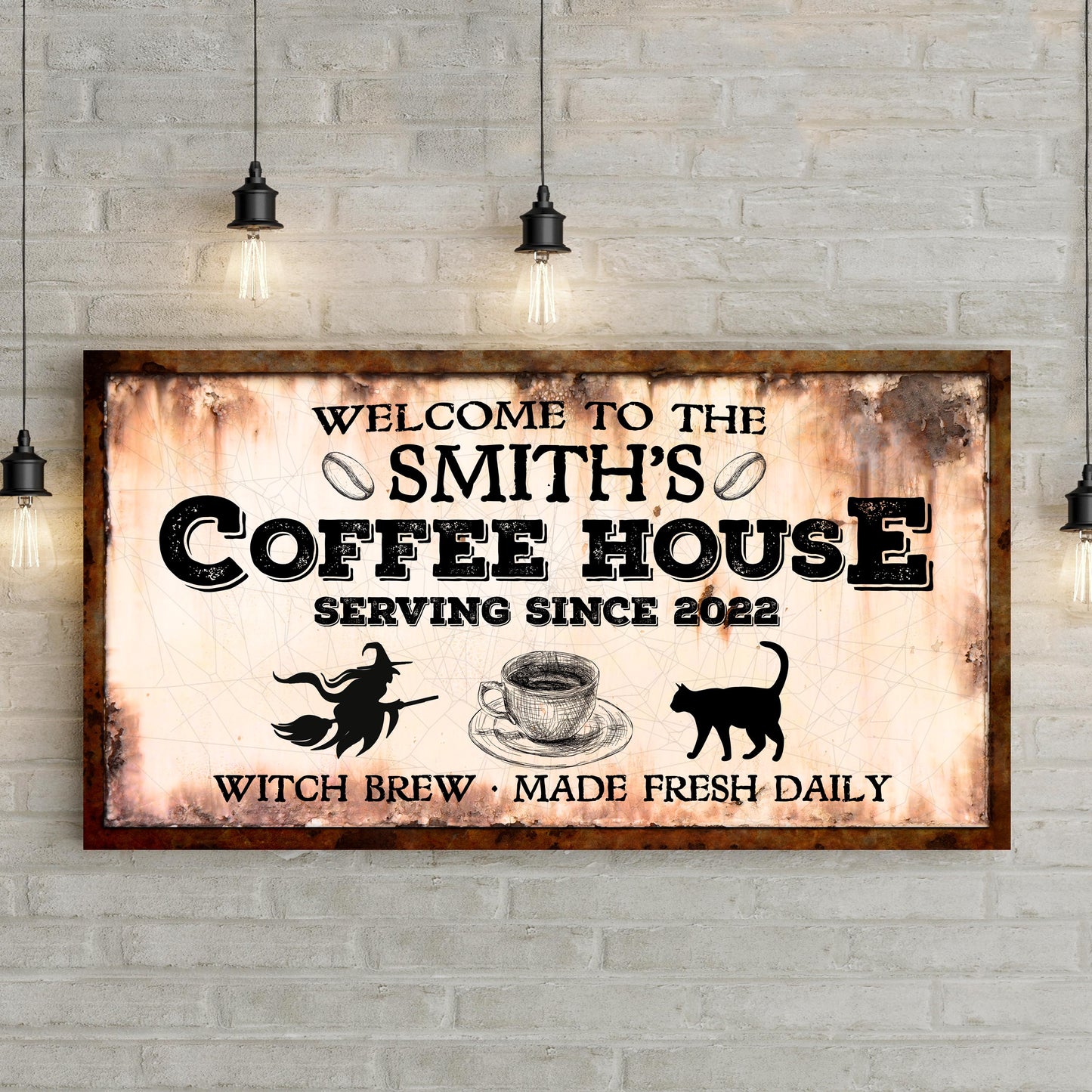 Witch Brew Coffee House Sign II Style 2 - Image by Tailored Canvases