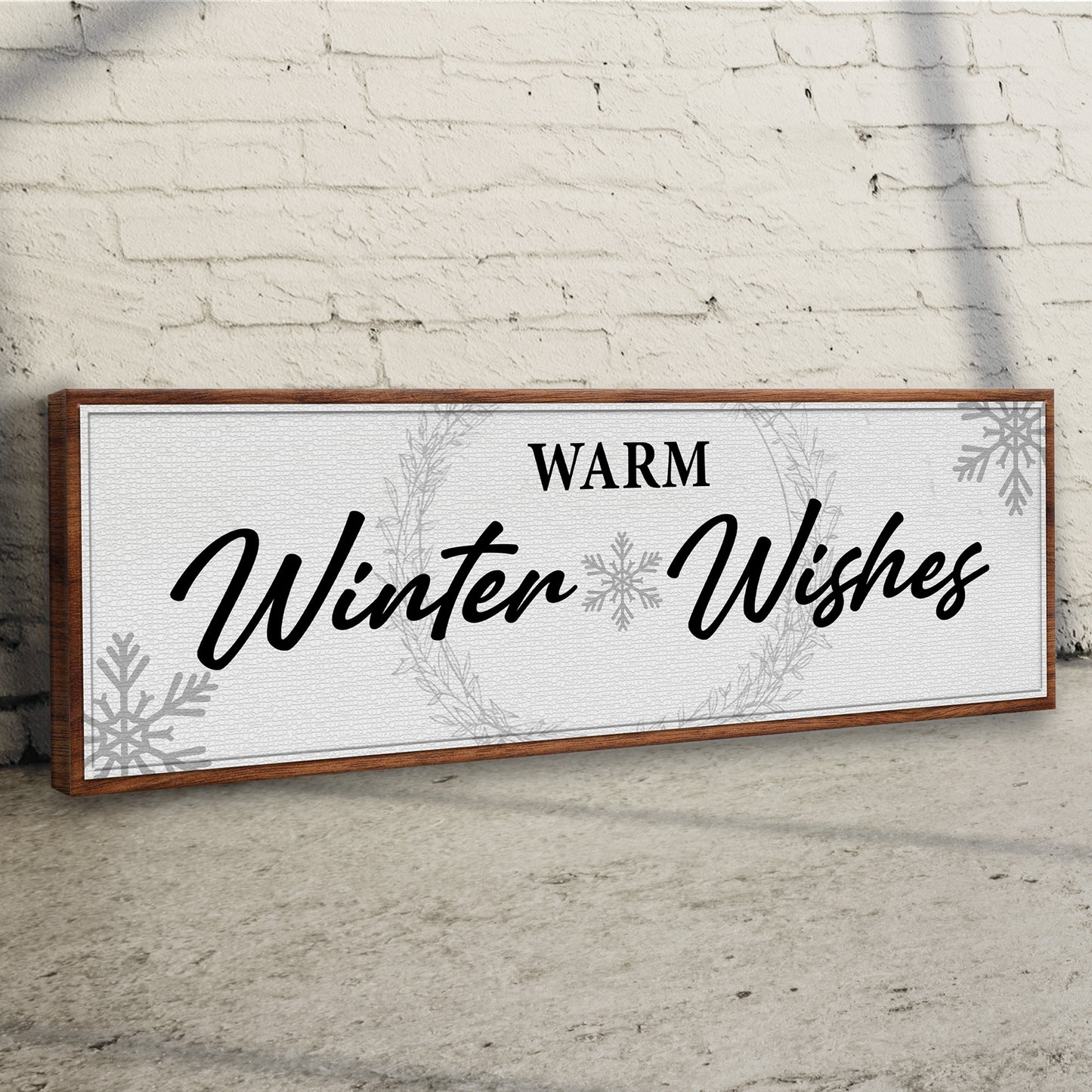 Warm Winter Wishes Sign Style 2 - Image by Tailored Canvases