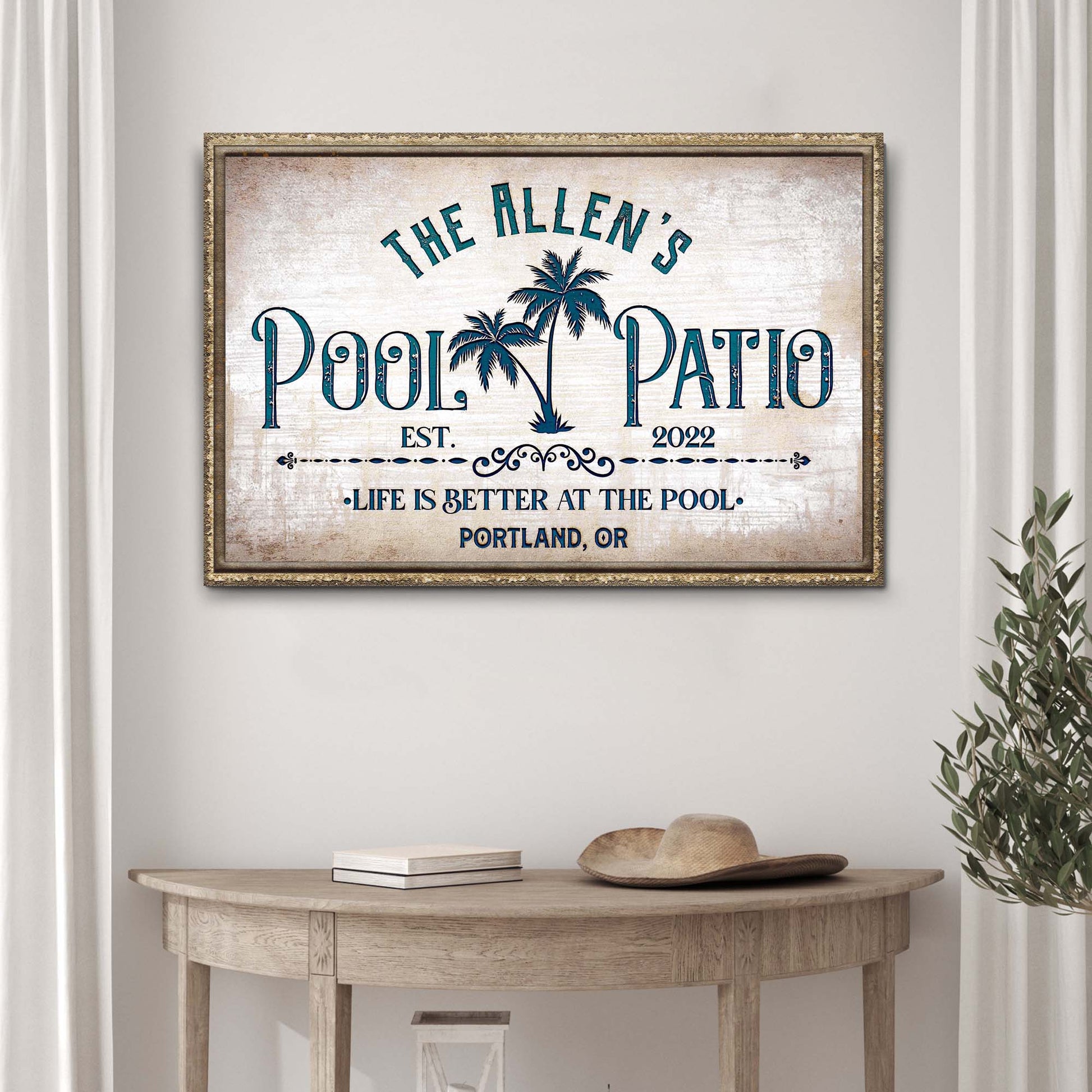 Life Is Better At The Pool And Patio Sign Style 2 - Image by Tailored Canvases