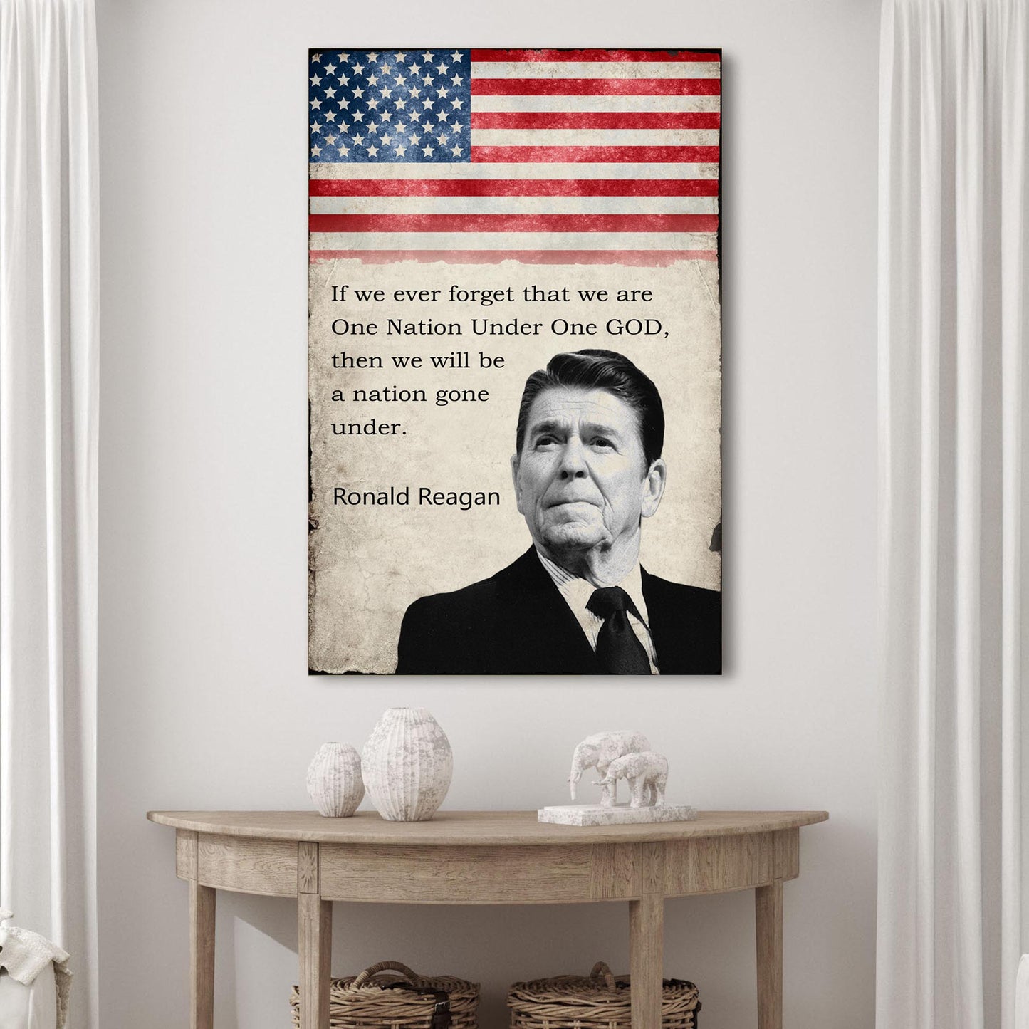 One Nation Under One God Sign Style 1 - Image by Tailored Canvases