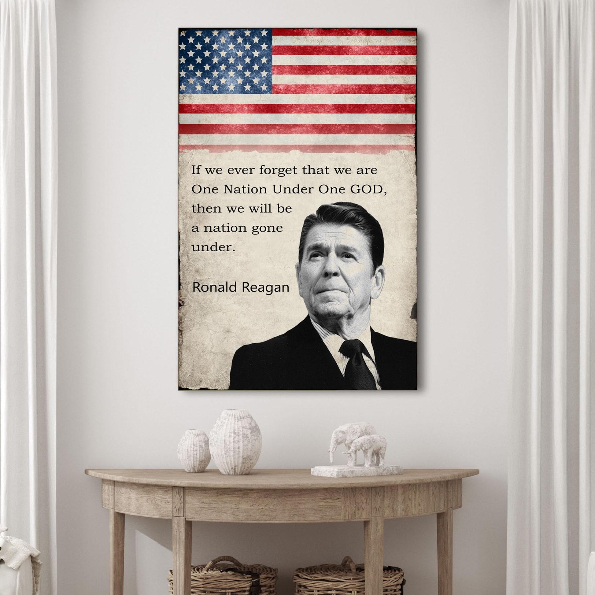 One Nation Under One God Sign Style 1 - Image by Tailored Canvases