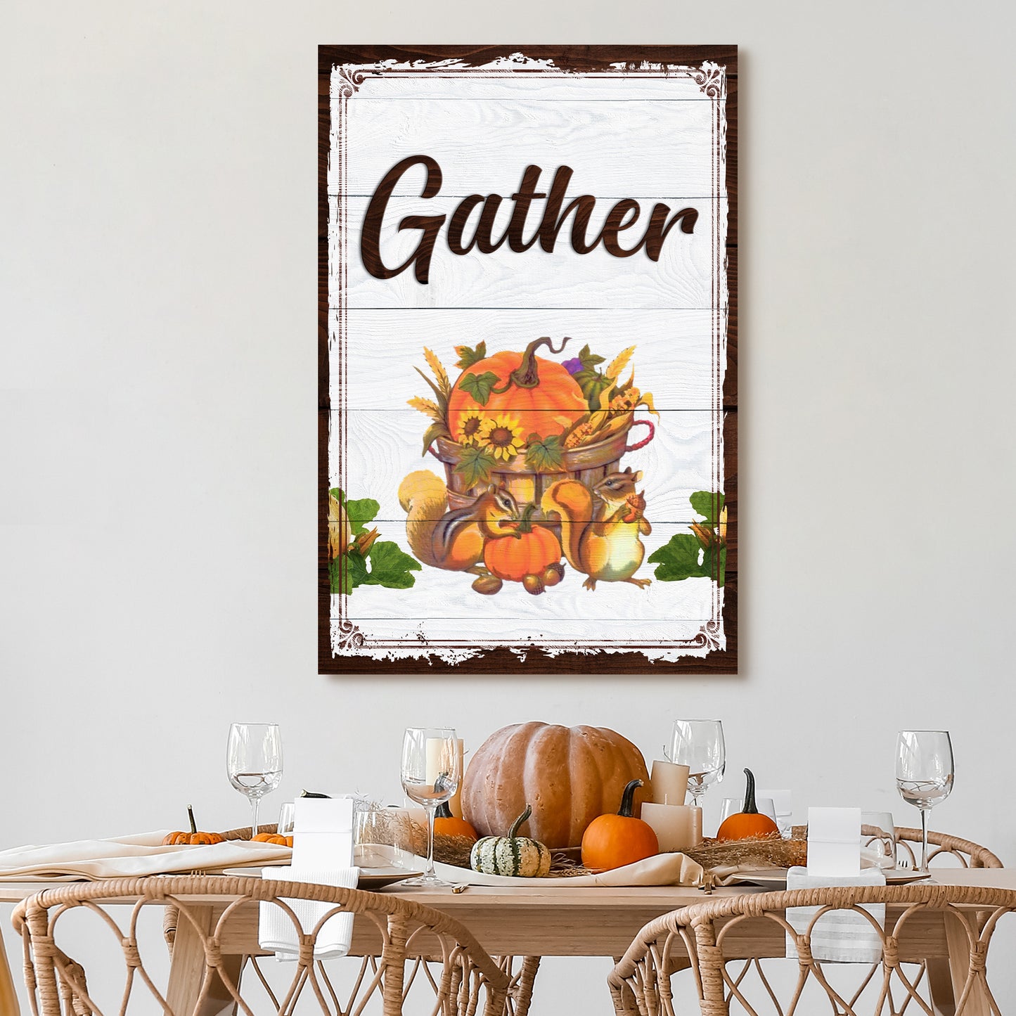 Gather Fall Sign Style 2 - Image by Tailored Canvases