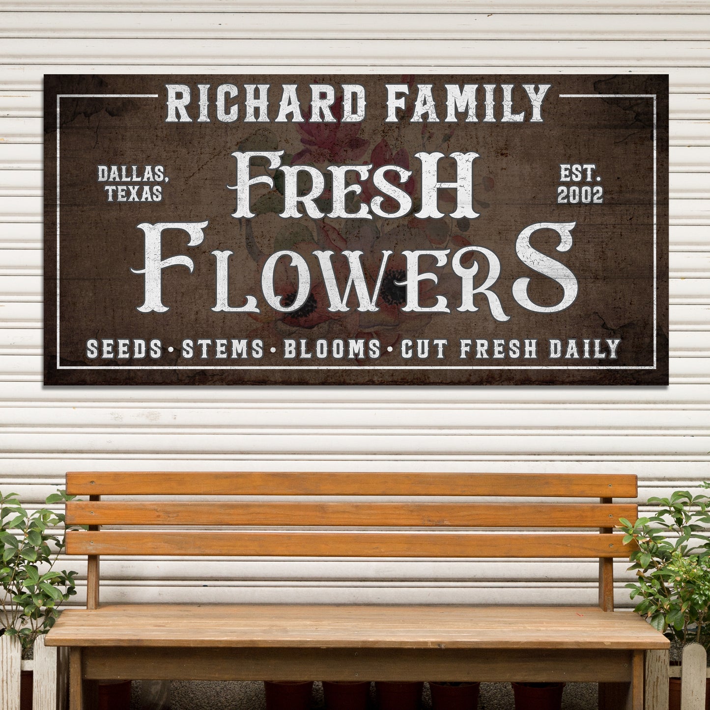 Family Fresh Flowers Sign II - Image by Tailored Canvases