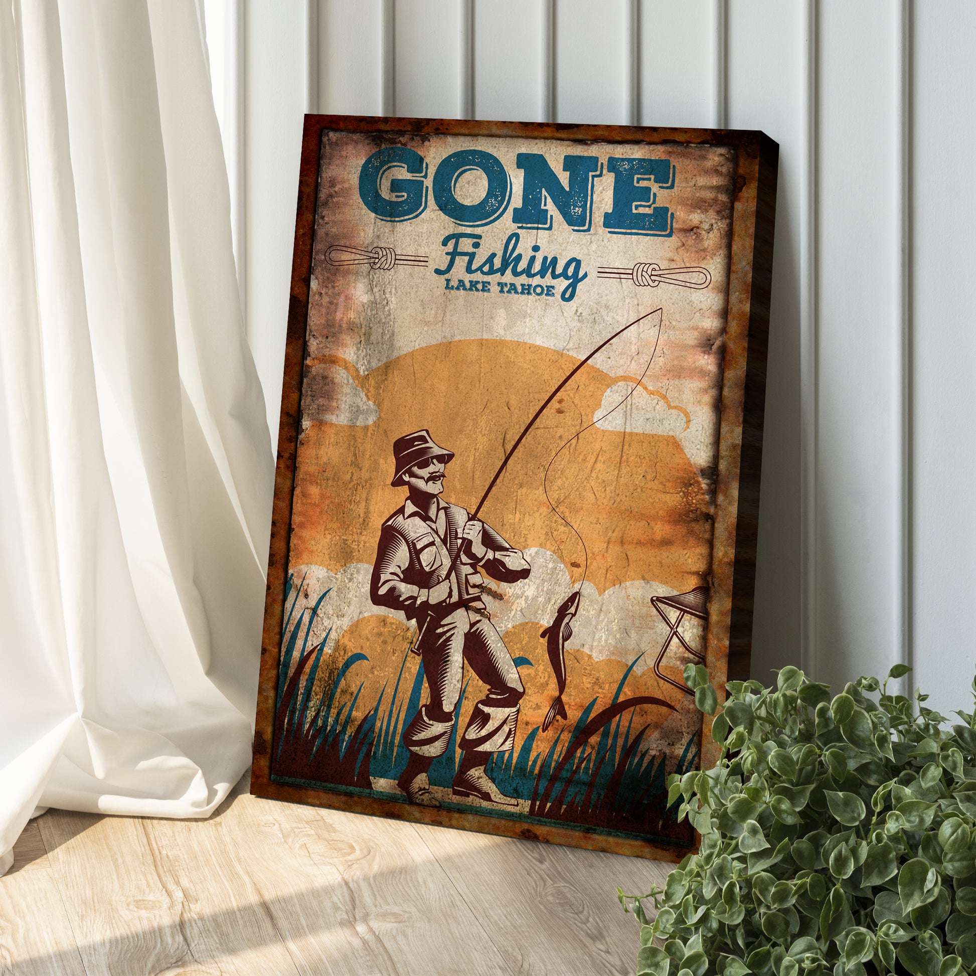 Gone Fishing (READY TO HANG) - Wall Art Image by Tailored Canvases