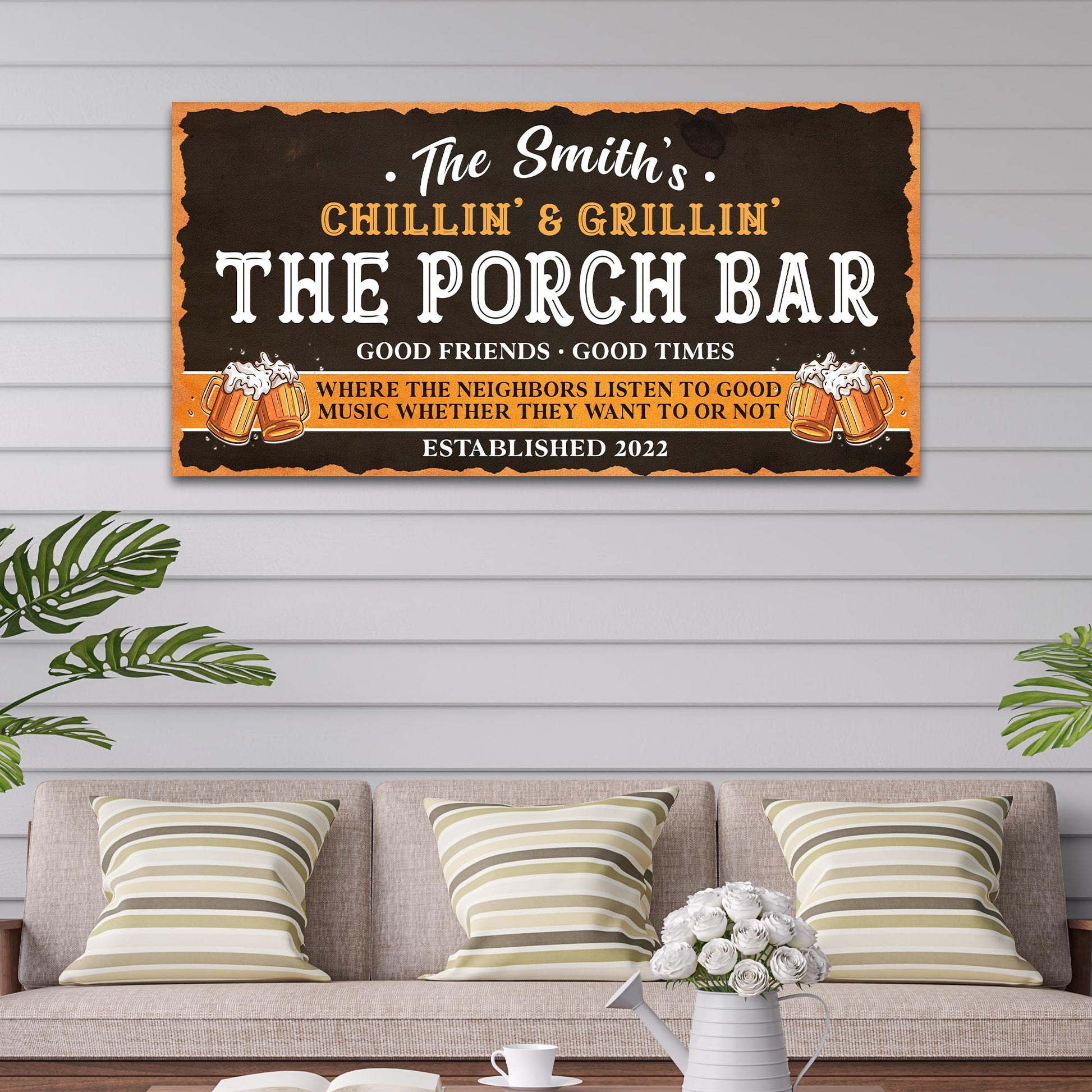 Family Porch Bar (READY TO HANG) - Wall Art Image by Tailored Canvases