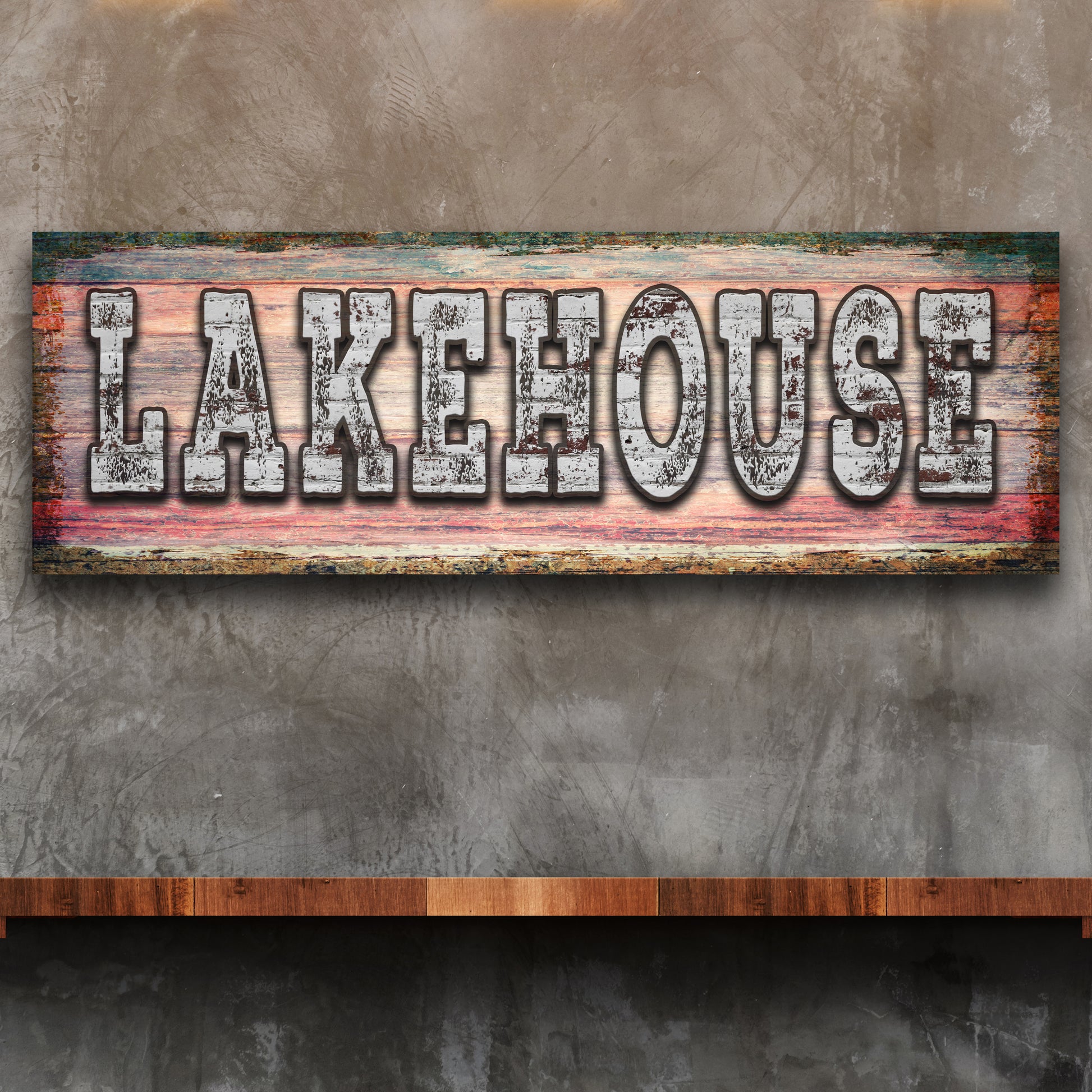 Lake House Wood Sign - Image by Tailored Canvases