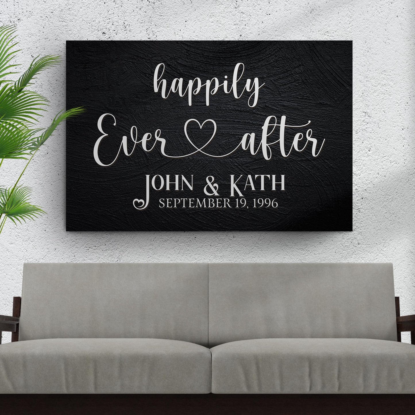 Happily Ever After Couple Sign VII Style 1 - Image by Tailored Canvases