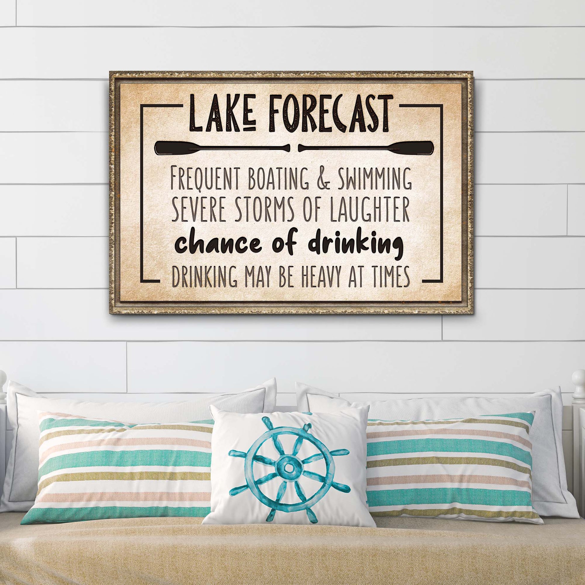 Lake Forecast Sign - Image by Tailored Canvases