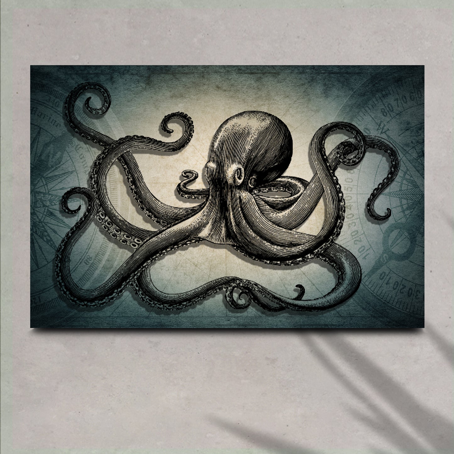 Octopus Coastal Wall Art Style 1 - Image by Tailored Canvases