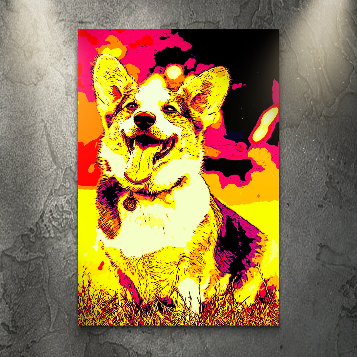 Pet Portrait Pop Art Sign II Style 1 - Image by Tailored Canvases