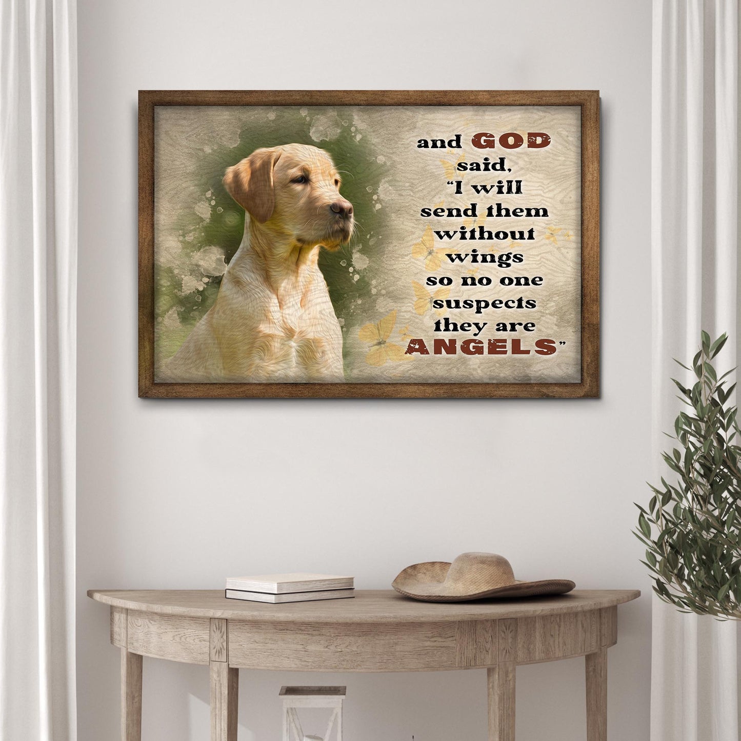 Angels Without Wings Pet Memorial Sign | Customizable Canvas Style 2 - Image by Tailored Canvases