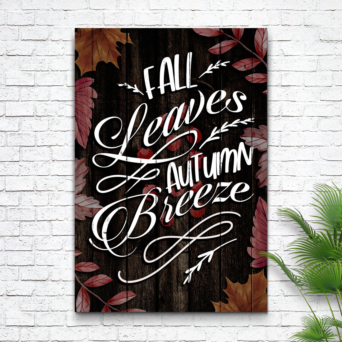 Fall Leaves Autumn Breeze Sign - Image by Tailored Canvases