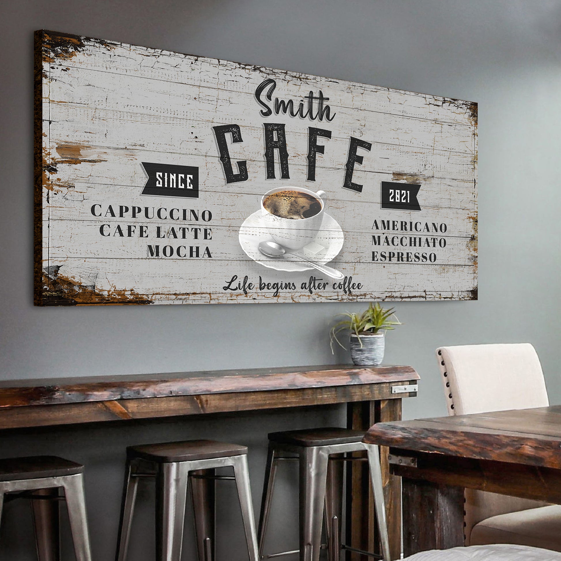 Personalized Life Begins After Coffee Canvas Style 2 - Image by Tailored Canvases