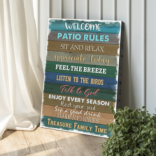 Patio Rules Sign - Image by Tailored Canvases