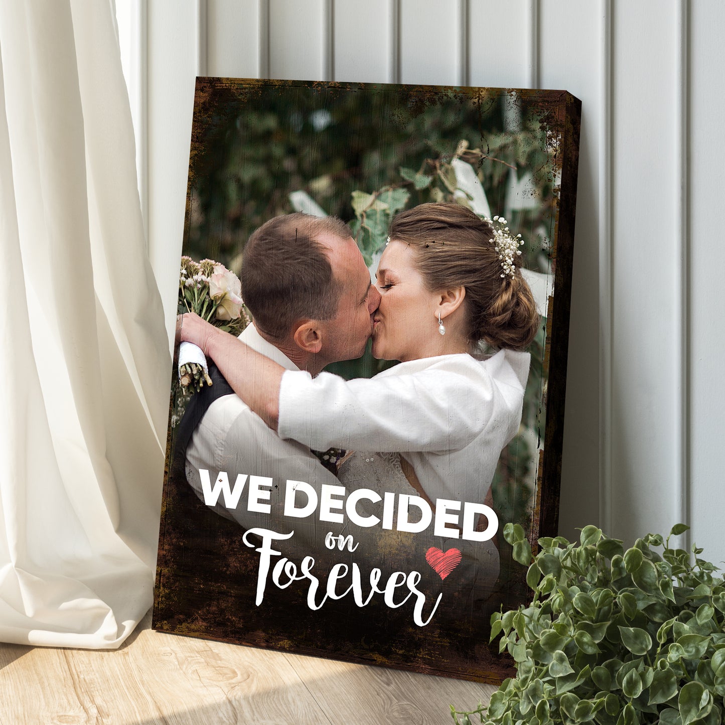 We Decided On Forever Wedding Sign Style 1 - Image by Tailored Canvases